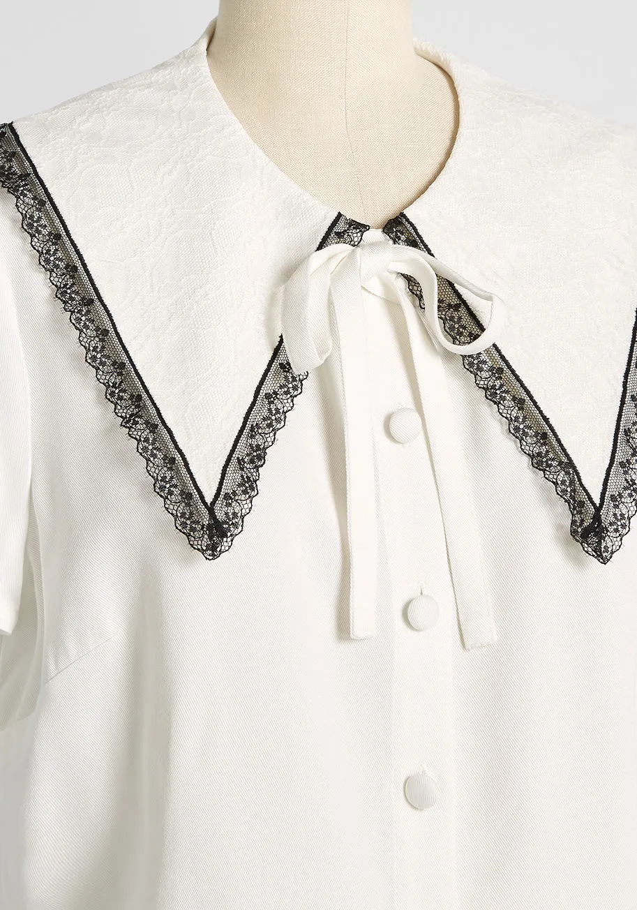 Just Tie Me Button-Up Blouse sold by Modcloth product image thumbnail 3