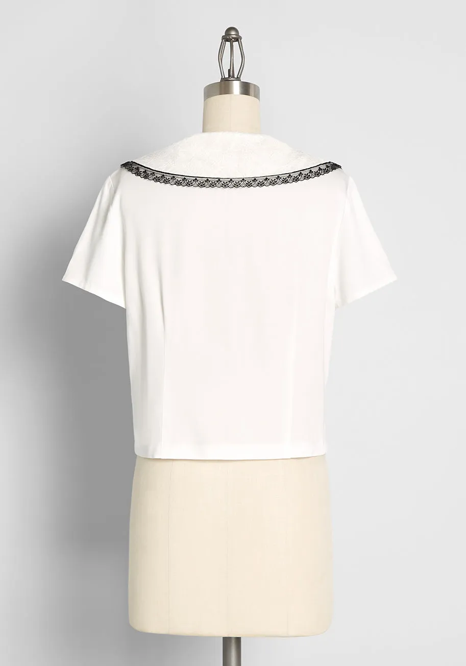 Just Tie Me Button-Up Blouse sold by Modcloth product image thumbnail 2