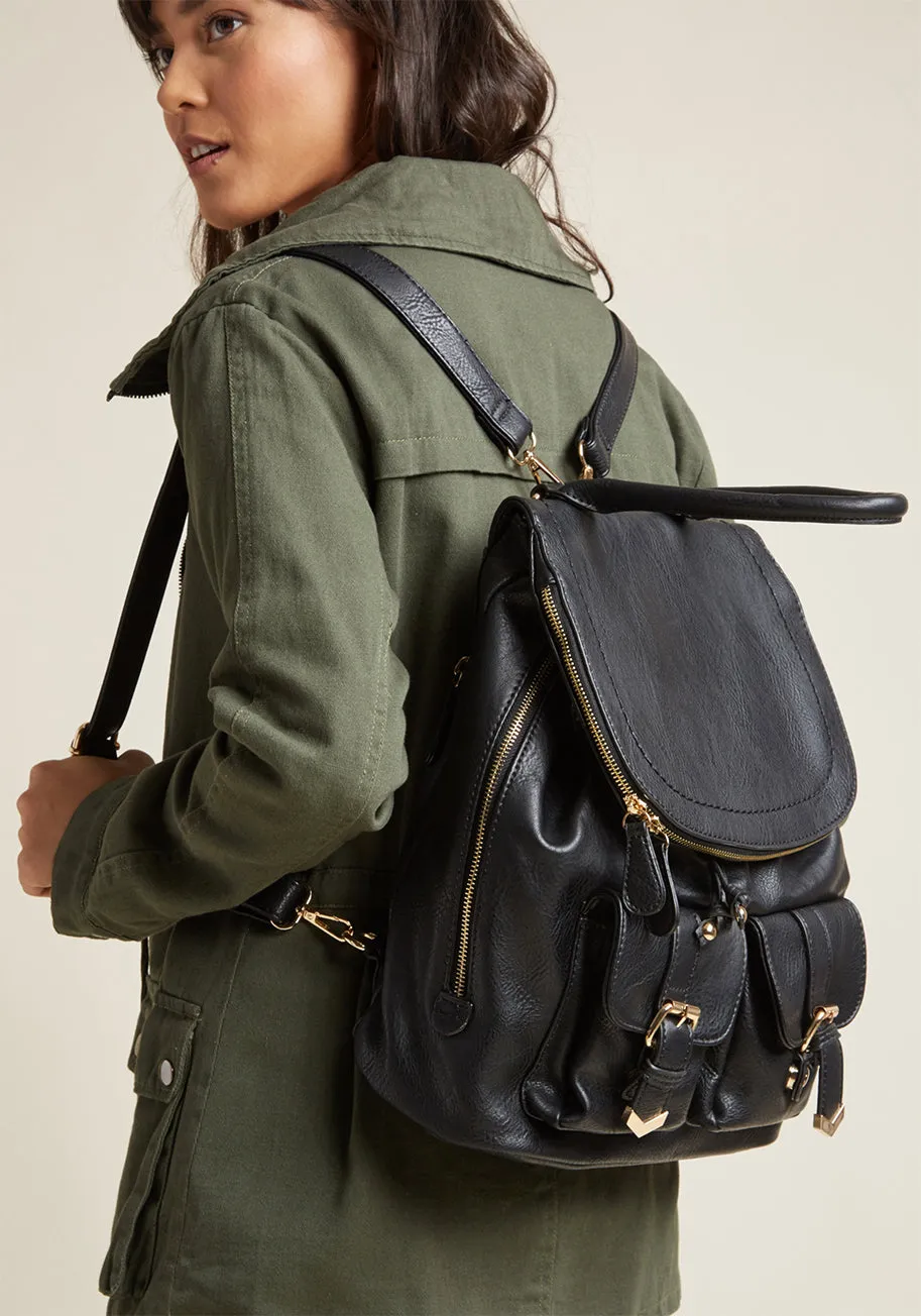 A Haul Order Vegan Convertible Backpack sold by Modcloth