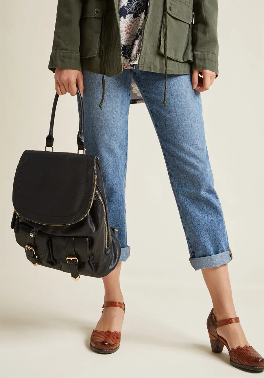 A Haul Order Vegan Convertible Backpack sold by Modcloth product image thumbnail 2