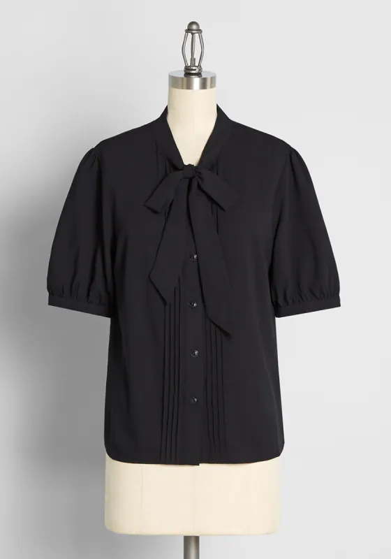 Progress is Everything Tie-Neck Blouse sold by Modcloth