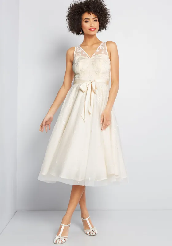 Flawless for the Occasion Midi Dress sold by Modcloth