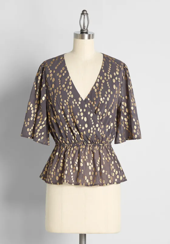 Celebrating Progress Peplum Top sold by Modcloth