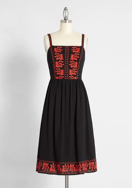 In-demand Details Embroidered Sundress sold by Modcloth