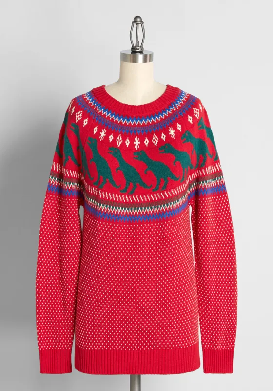 Rawr Ambition Fair Isle Sweater sold by Modcloth
