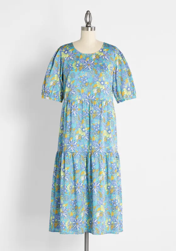 High Tea, High Time Midi Dress sold by Modcloth