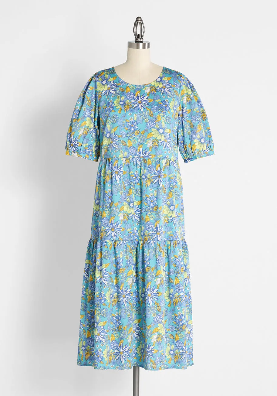 High Tea, High Time Midi Dress sold by Modcloth