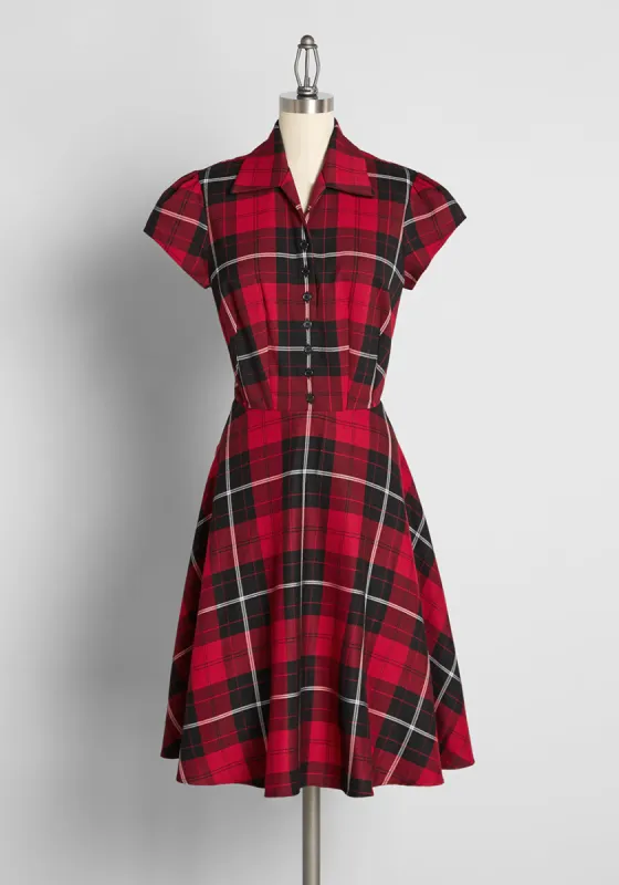 Dashing Through The Status Quo Swing Dress made by Hell Bunny