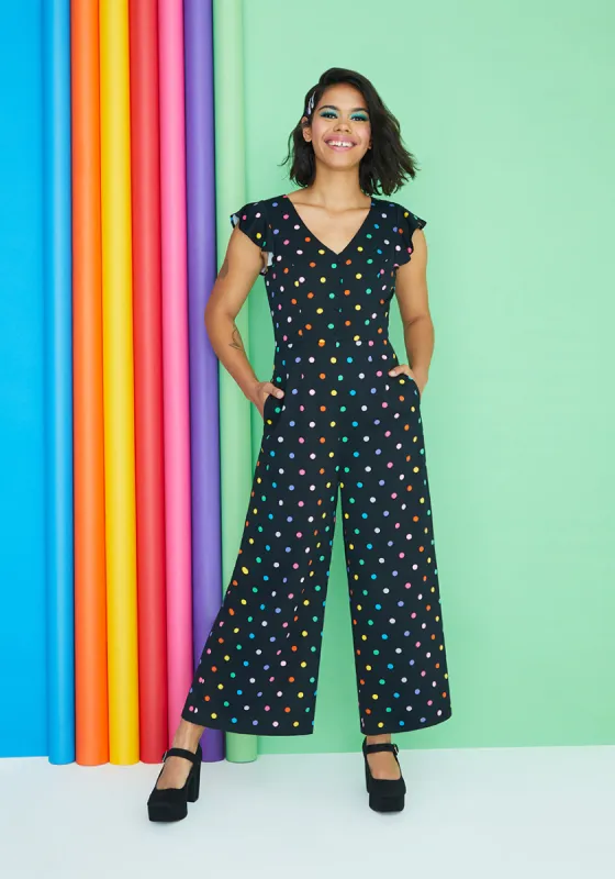 Playground At Midnight Wide-Leg Jumpsuit sold by Modcloth