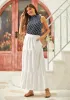 Taste of Tuscany Tiered A-Line Skirt sold by Modcloth