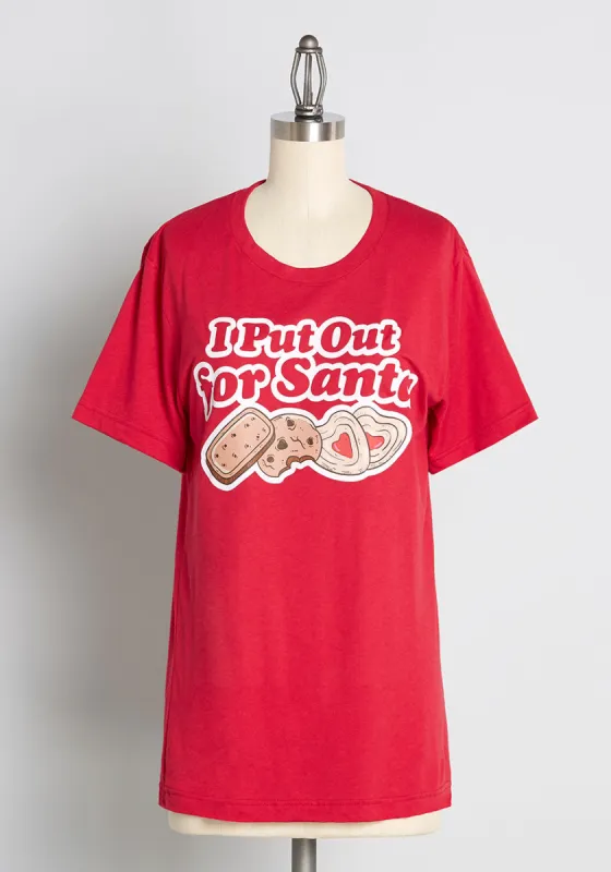 Put Out For Santa Graphic Tee sold by Modcloth