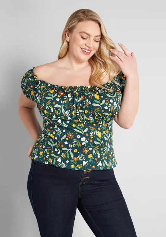 ModCloth x Collectif Only For Daisy Clover Off-Shoulder Top sold by Modcloth