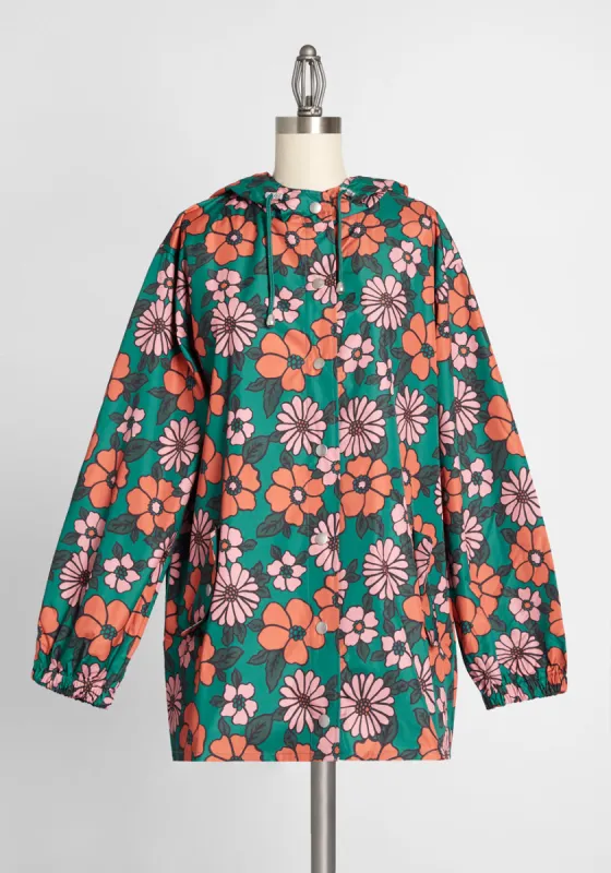 ModCloth x Princess Highway Floral Raincoat sold by Modcloth