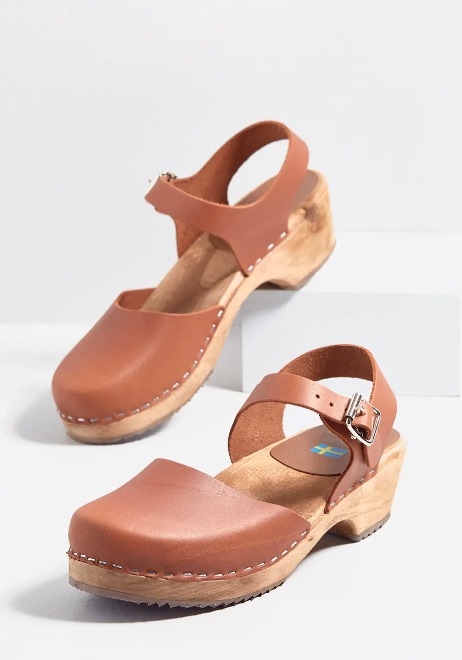 Sodermalm Saunter Leather Clog sold by Modcloth