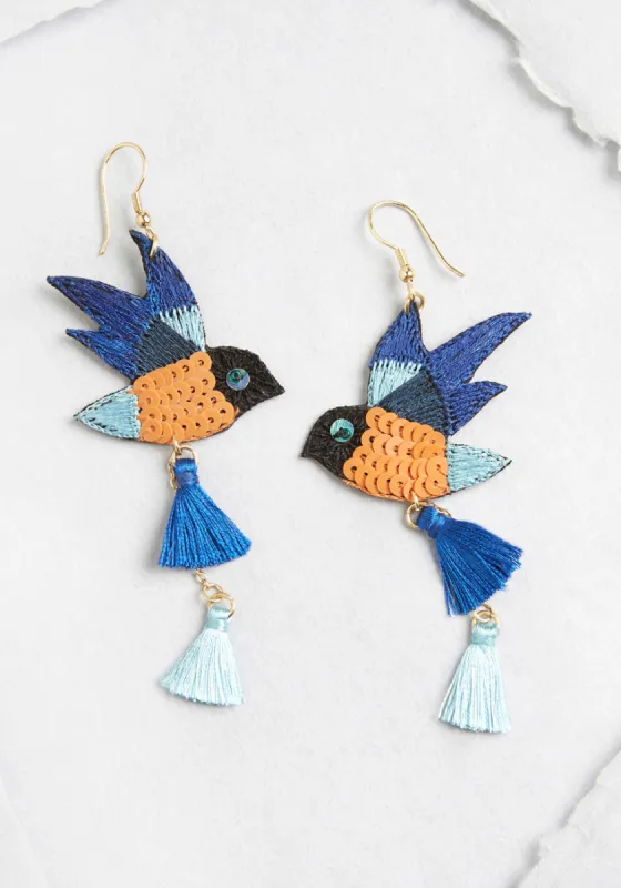 Soar Looks Cute Bird Earrings sold by Modcloth