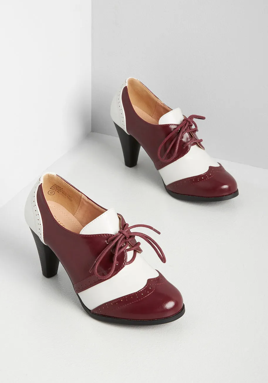 Plans to Twirl Oxford Heel sold by Modcloth