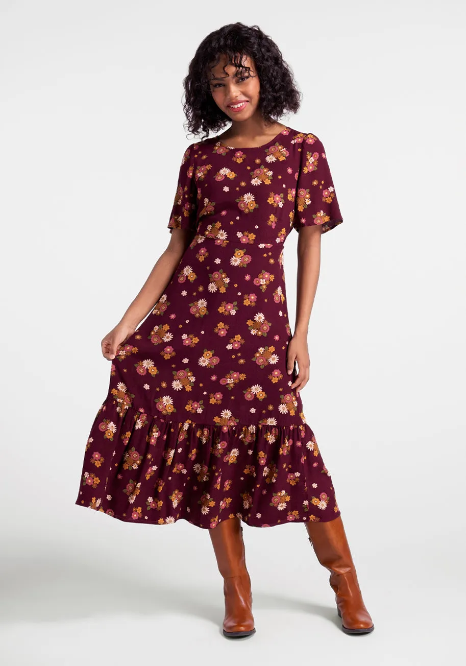 Autumnal Bouquets Midi Dress sold by Modcloth