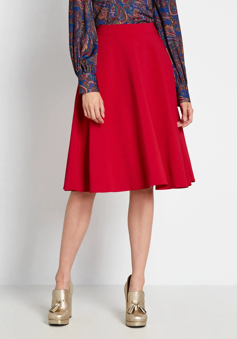 Just This Sway A-Line Skirt sold by Modcloth