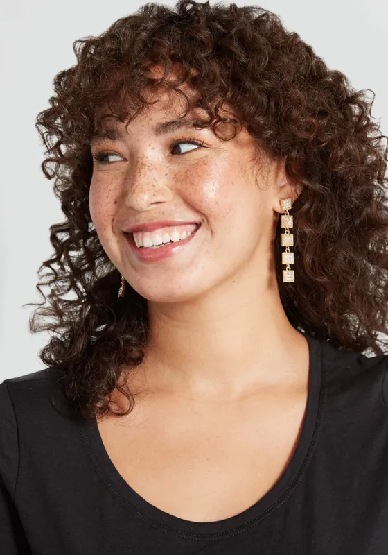 Style Squared Dangle Earrings sold by Modcloth