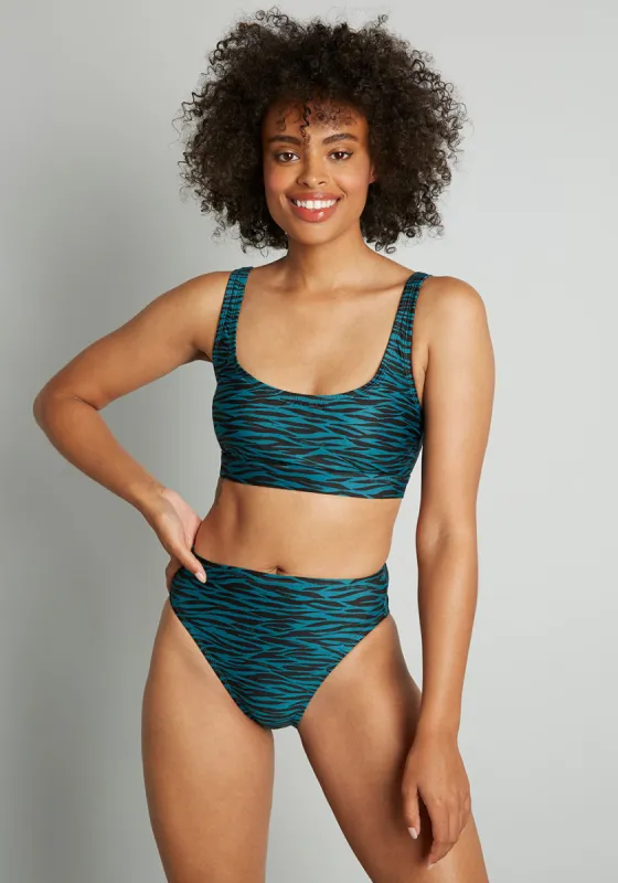 The Franky High-Waisted Bikini Bottom sold by Modcloth