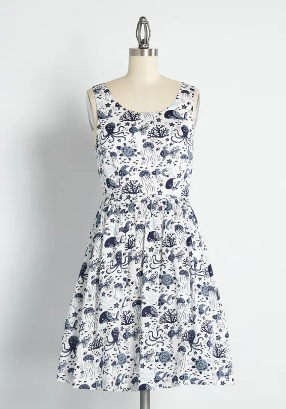 Optimistic Effect Sleeveless Dress sold by Modcloth