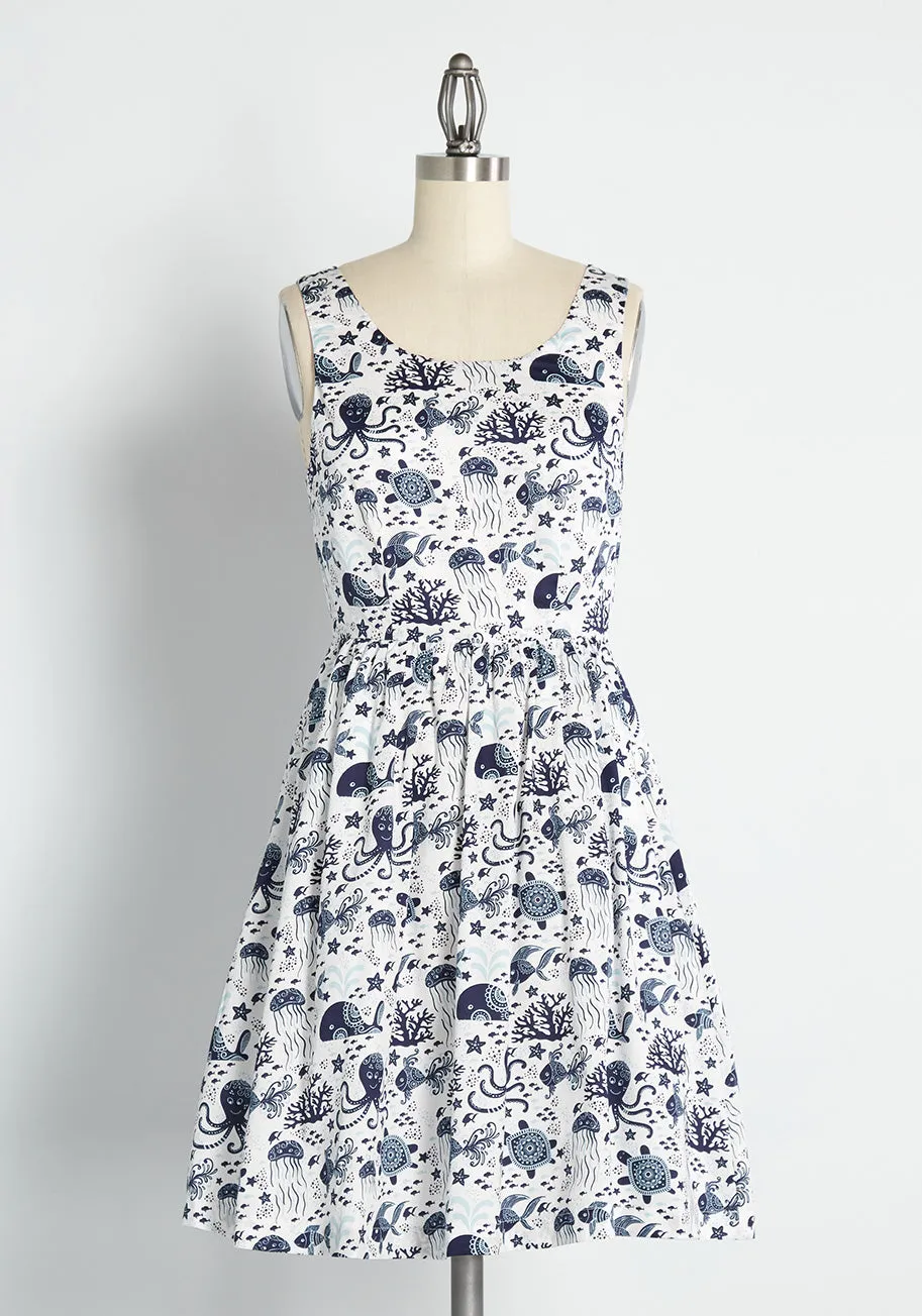 Optimistic Effect Sleeveless Dress sold by Modcloth