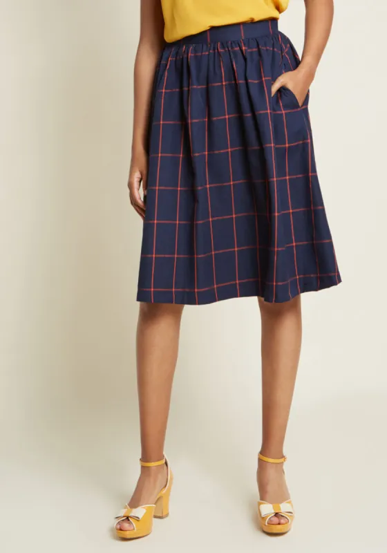 Refined Timing A-Line Skirt sold by Modcloth