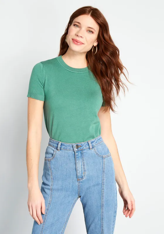 Charter School Short Sleeve Sweater sold by Modcloth