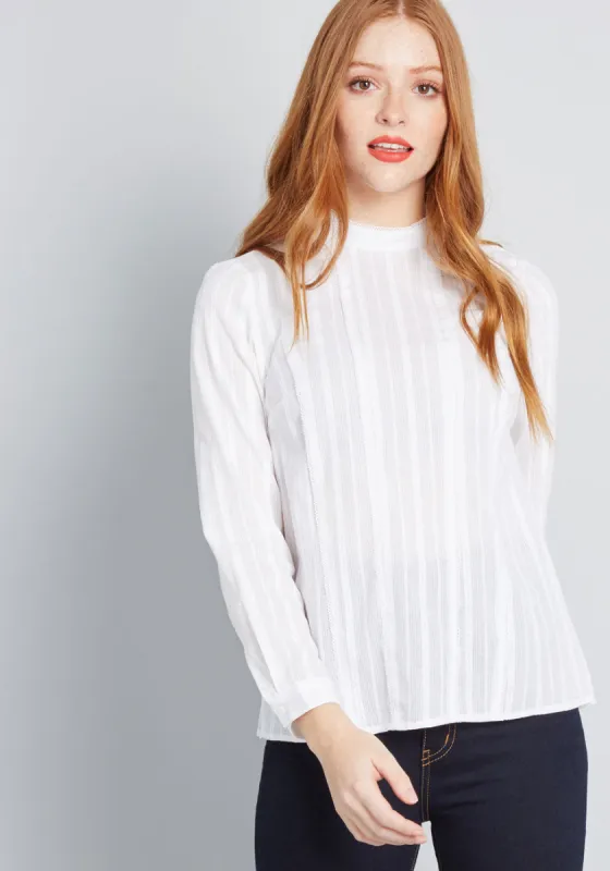 Twist of Victorian Long Sleeve Top sold by Modcloth