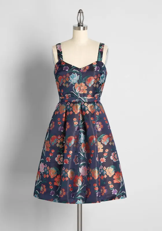 An Enchanting Entrance Fit and Flare Dress sold by Modcloth