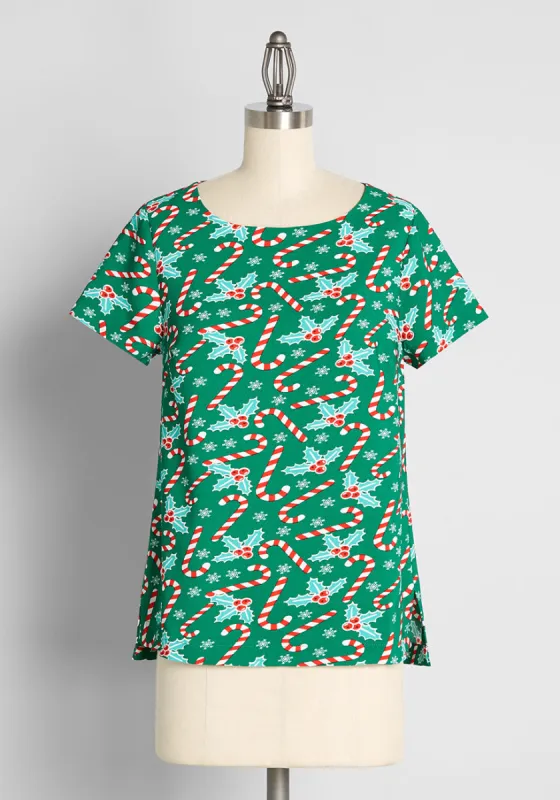 Delightful Demeanor Short Sleeve Blouse sold by Modcloth