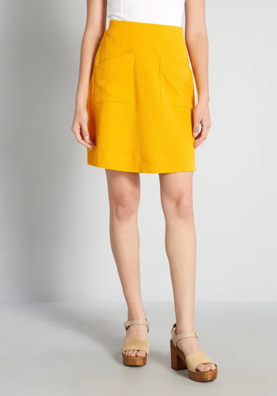 Goldie Blooms Knit A-Line Skirt sold by Modcloth