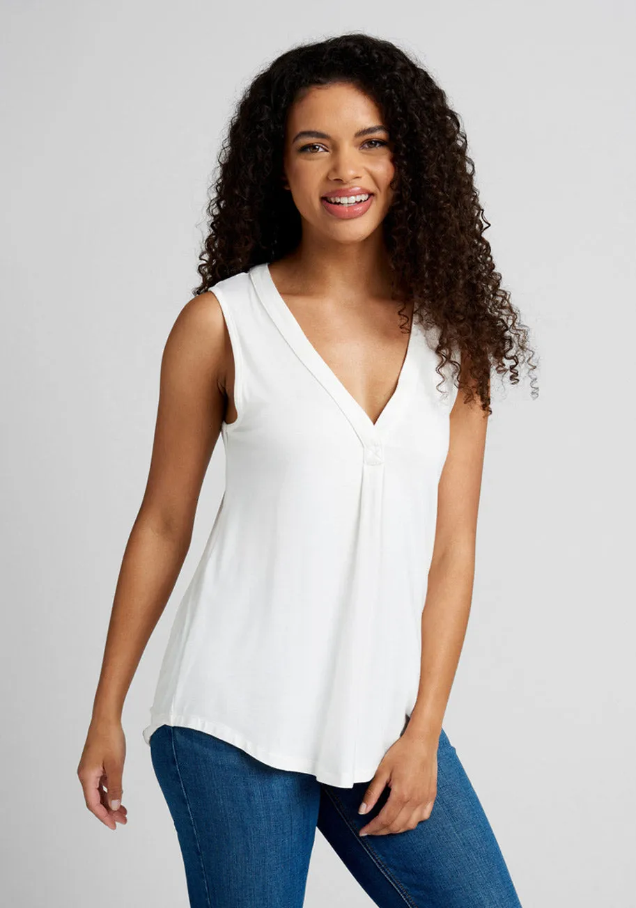 A Welcome Change Sleeveless Top sold by Modcloth