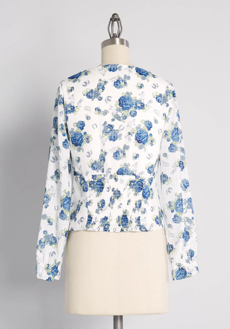 Rodeo Rose Button-Up Top sold by Modcloth product image thumbnail 2