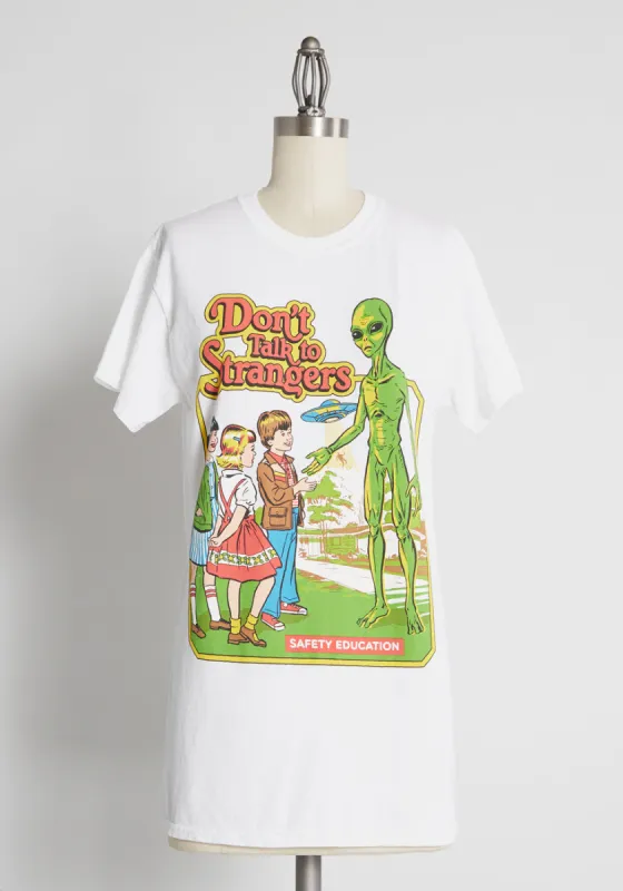 Don't Talk to Strangers Graphic Tee sold by Modcloth