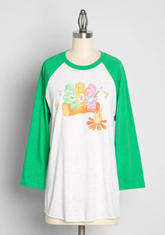 ModCloth X Care Bears Campfire Comradery Graphic Raglan Tee sold by Modcloth