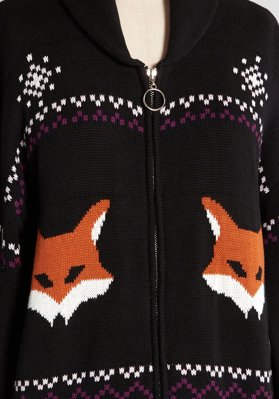 No Fox Given Fair Isle Zip Cardigan sold by Modcloth product image thumbnail 3