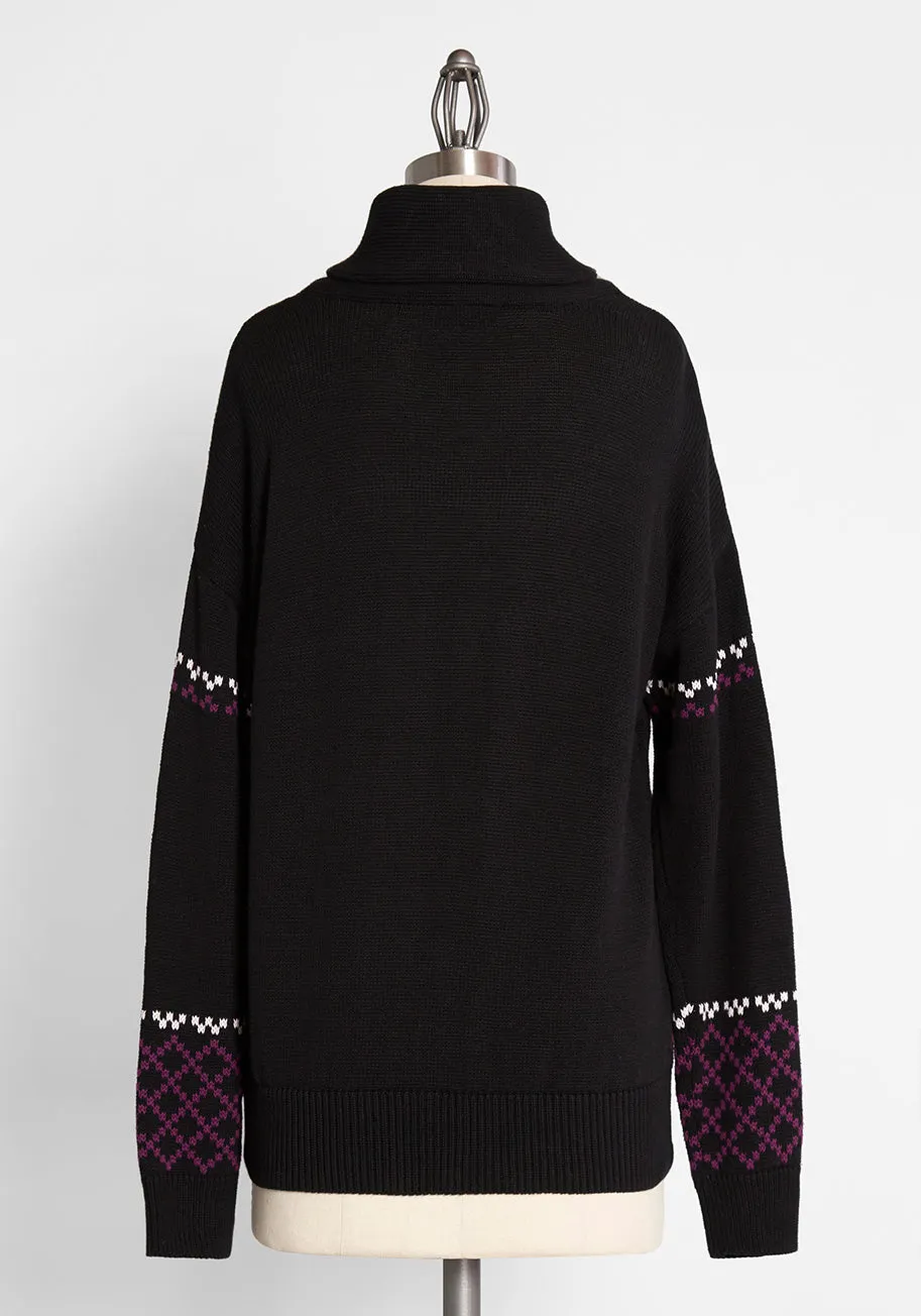 No Fox Given Fair Isle Zip Cardigan sold by Modcloth product image thumbnail 2