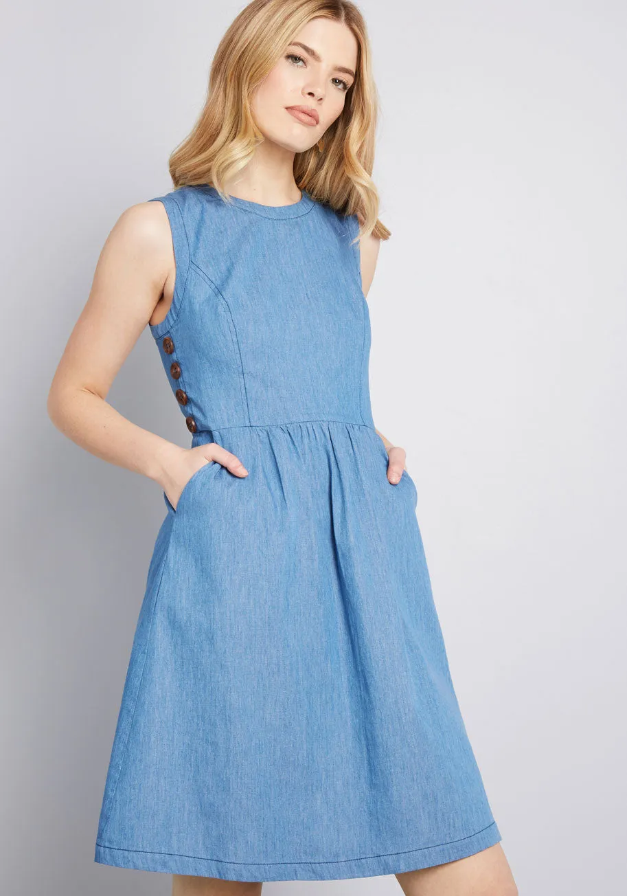Being Breezy A-Line Dress sold by Modcloth