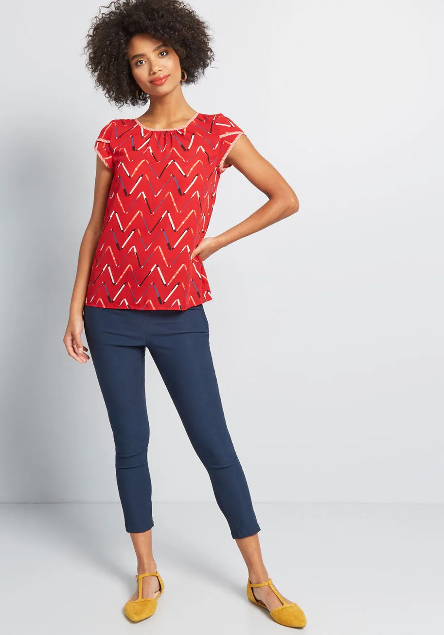 Cute and Collected Chiffon Top sold by Modcloth product image thumbnail 3