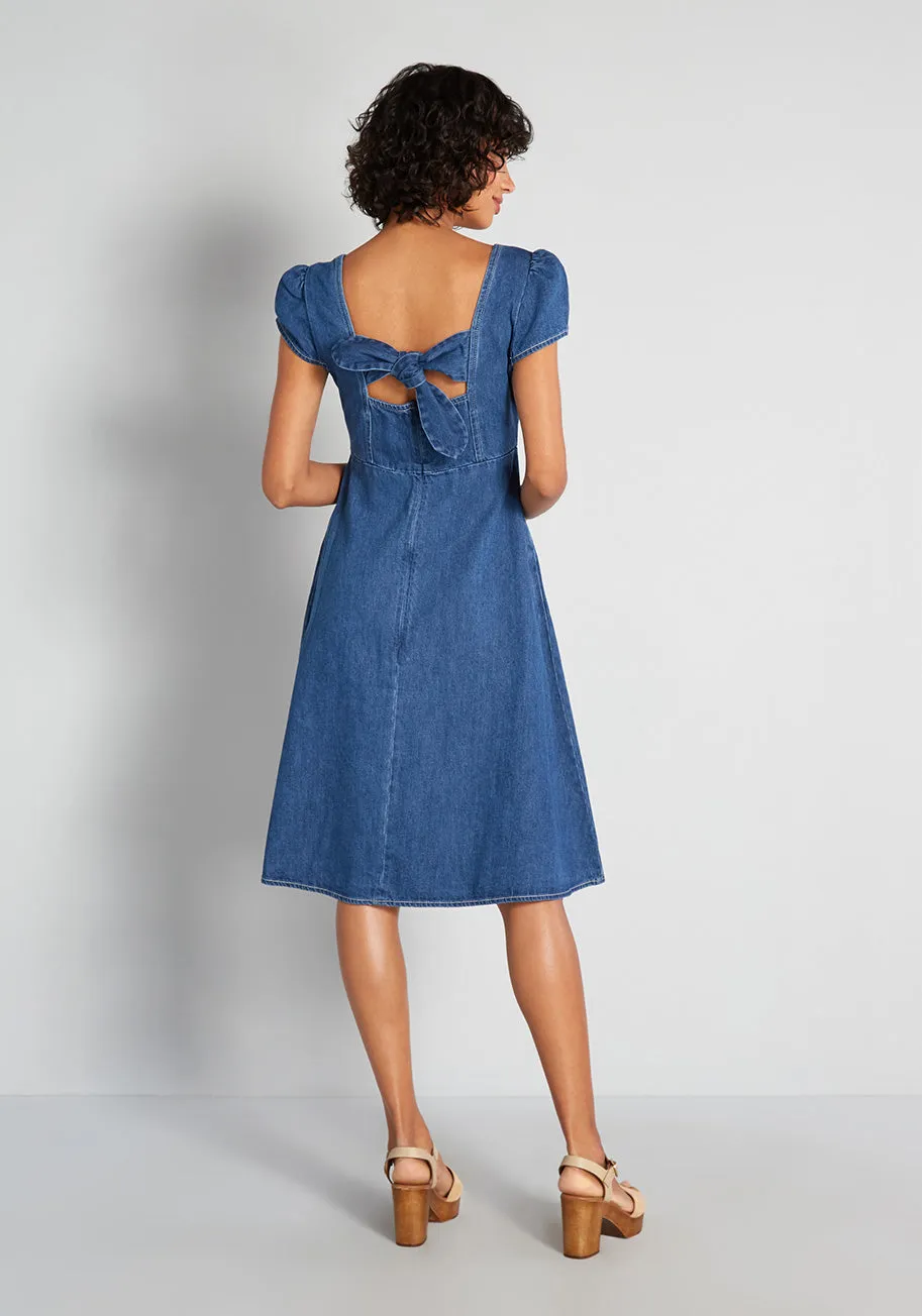 Days in the Countryside Denim Midi Dress sold by Modcloth product image thumbnail 2