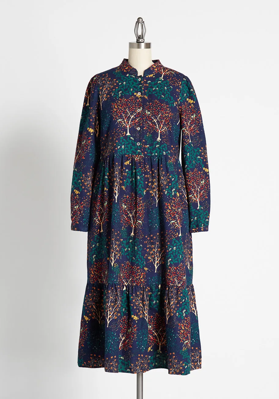 Enchanted Woods Midi Dress sold by Modcloth