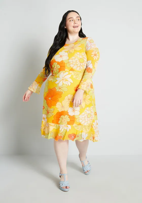 Tropicana Isle Mesh Midi Dress sold by Modcloth