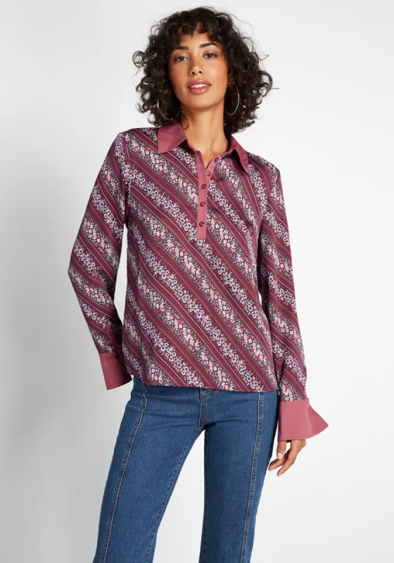 Looking Sharp Long Sleeve Blouse made by Modcloth