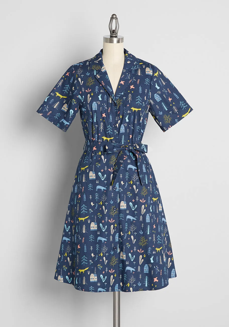 Cabinside Curiosities Tie-Belt Shirt Dress sold by Modcloth product image thumbnail 5