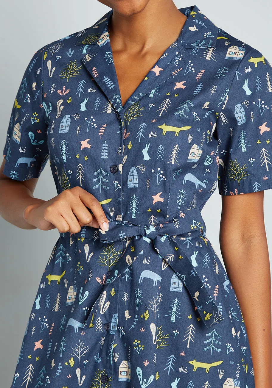 Cabinside Curiosities Tie-Belt Shirt Dress sold by Modcloth product image thumbnail 4