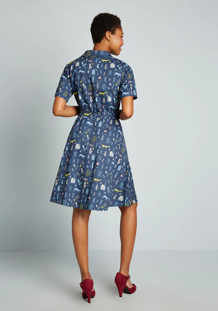 Cabinside Curiosities Tie-Belt Shirt Dress sold by Modcloth product image thumbnail 2
