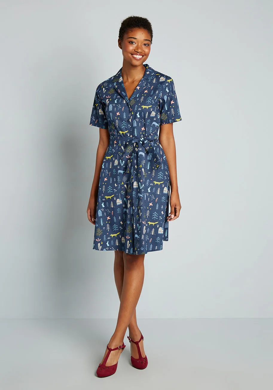 Cabinside Curiosities Tie-Belt Shirt Dress sold by Modcloth