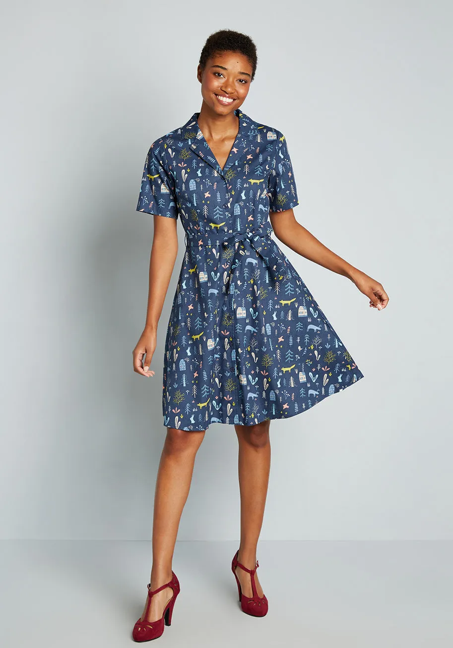 Cabinside Curiosities Tie-Belt Shirt Dress sold by Modcloth product image thumbnail 3