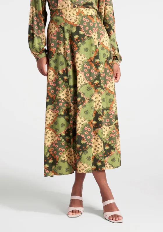 Garden Plot Twist Midi Skirt sold by Modcloth